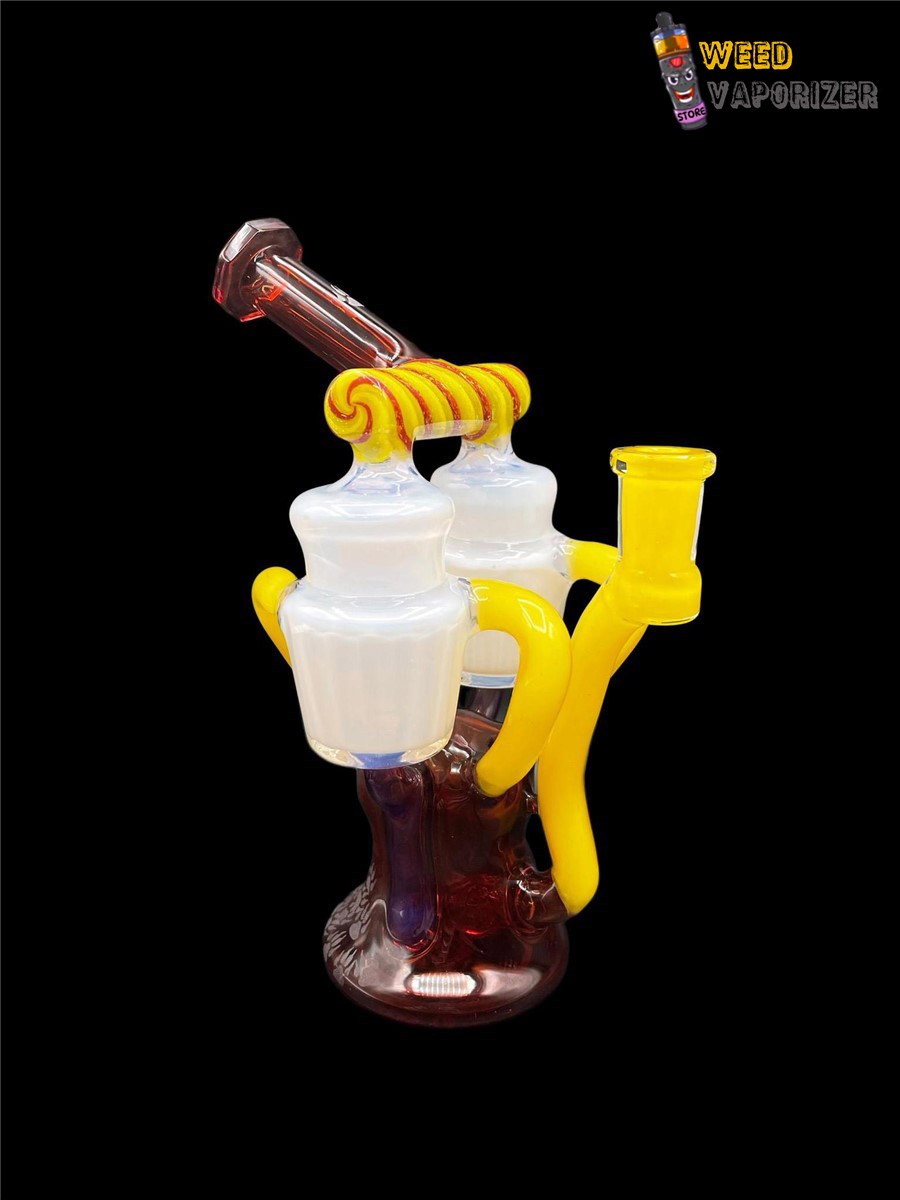 Buy WOLFE GLASS: FACETED POMEGRANATE x LEMON DROP x MOONSTONE DOUBLE CAN RECYCLER