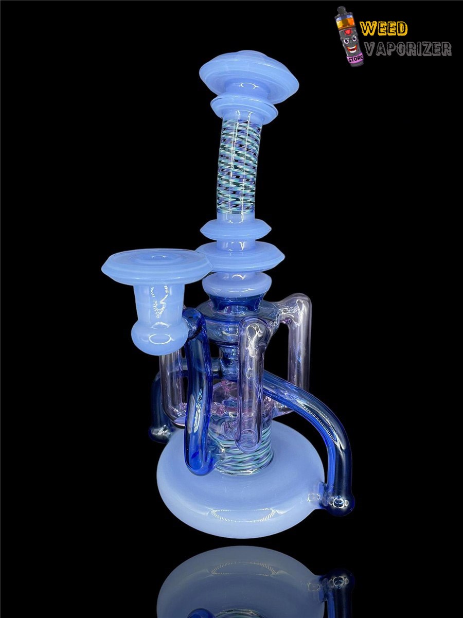 Buy ASIAN KEVIN GLASS 4:2 UPTAKE RECYCLER LIGHT COBALT AND BLUE CHEESE WIG WAG