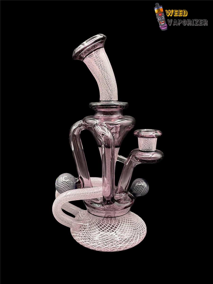 Buy DAVEMAN GLASS: PURPLE LOLLIPOP OPAL COIN 3:2 FLOATER RECYCLER