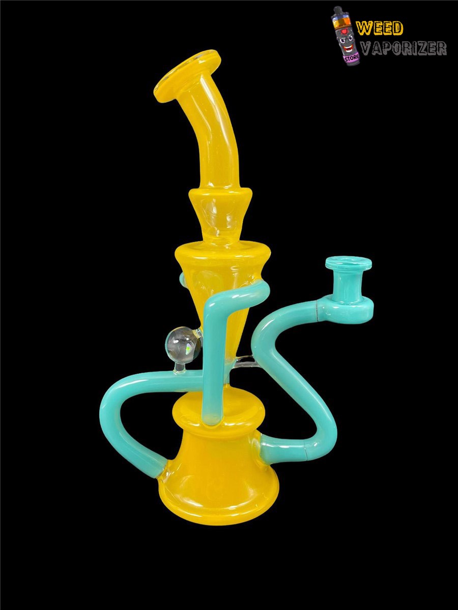 Buy EX NIHILO GLASS: SOLARIS x OPAQUE AQUA DUAL UPTAKE FLOATER RECYCLER