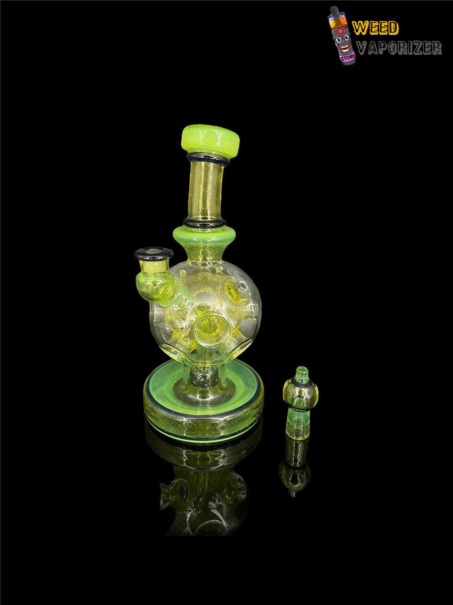 Buy BRENT 503: 8″ MILKY YOSHI SERUM CFL EXOSPHERE RIG W/ MATCHING CAP