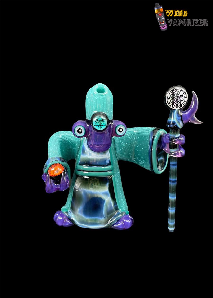 Buy MONGREL GLASS: 6″ TEAL AND PURPLE CRUSHED OPAL ET RIG