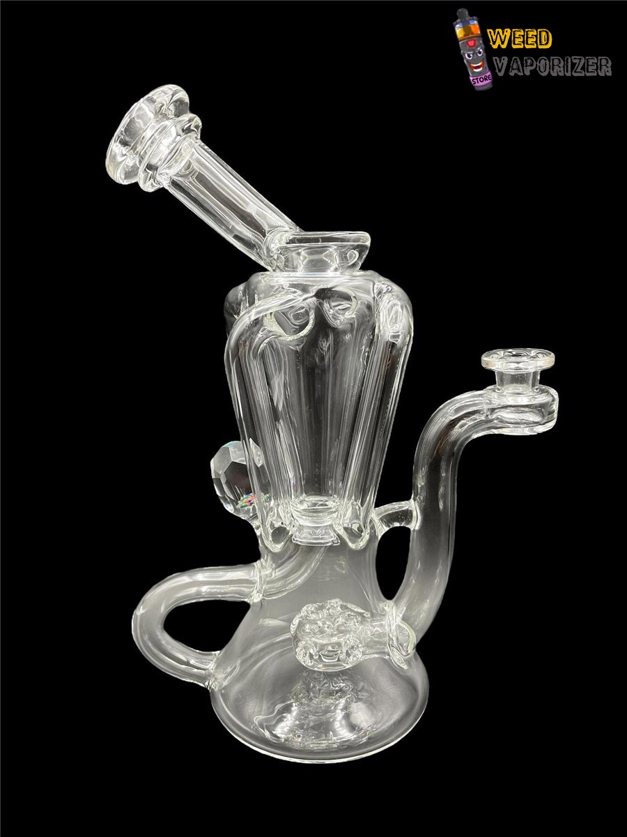 Buy HEART AND MIND GLASS: CLEAR FACETED ENCASED OPAL QUAD RECYCLER