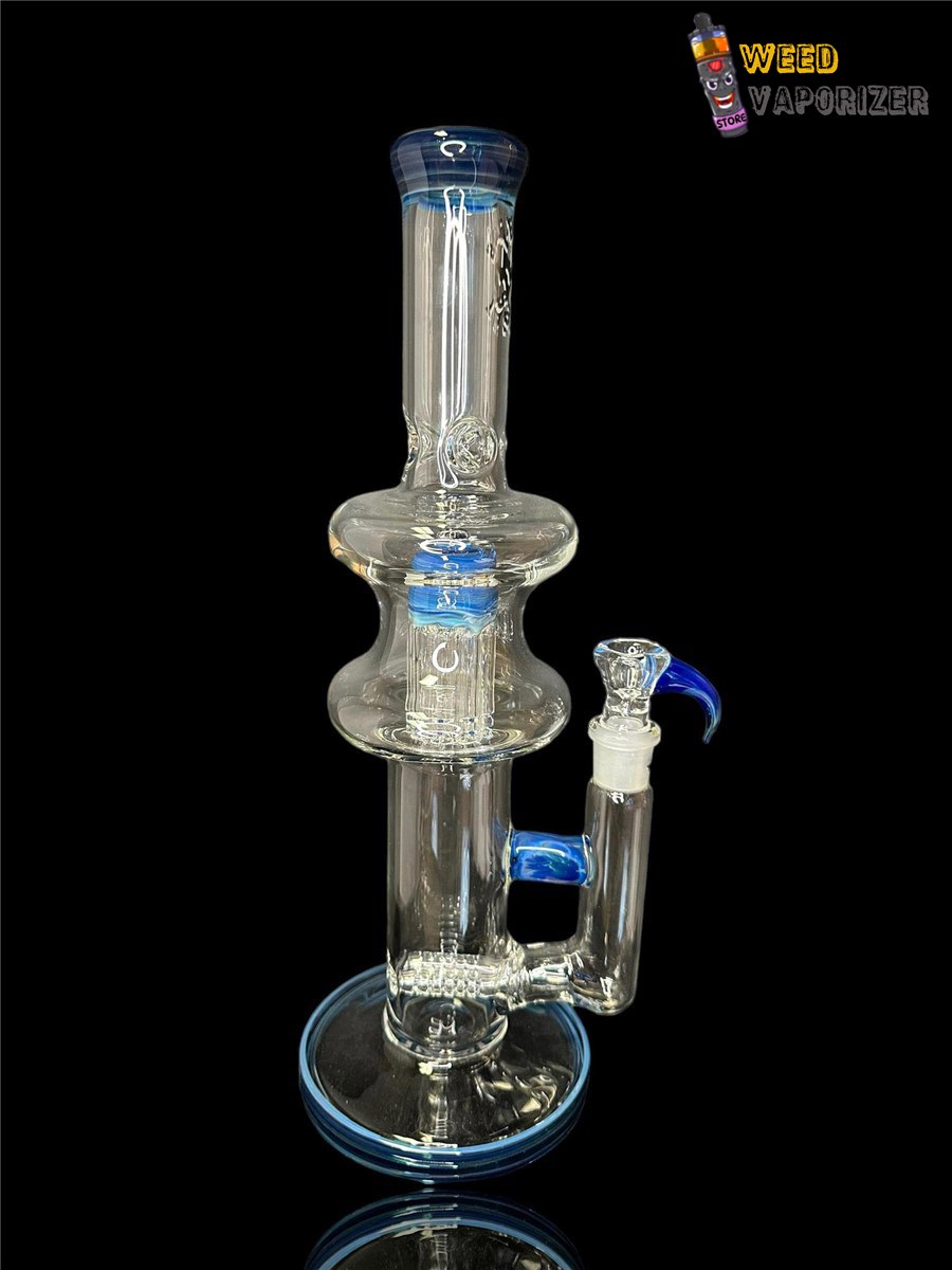 Buy TEXAS TUBES: 15″ BLUE SPACE TECH DUAL STEMLINE 8-ARM HOURGLASS TUBE