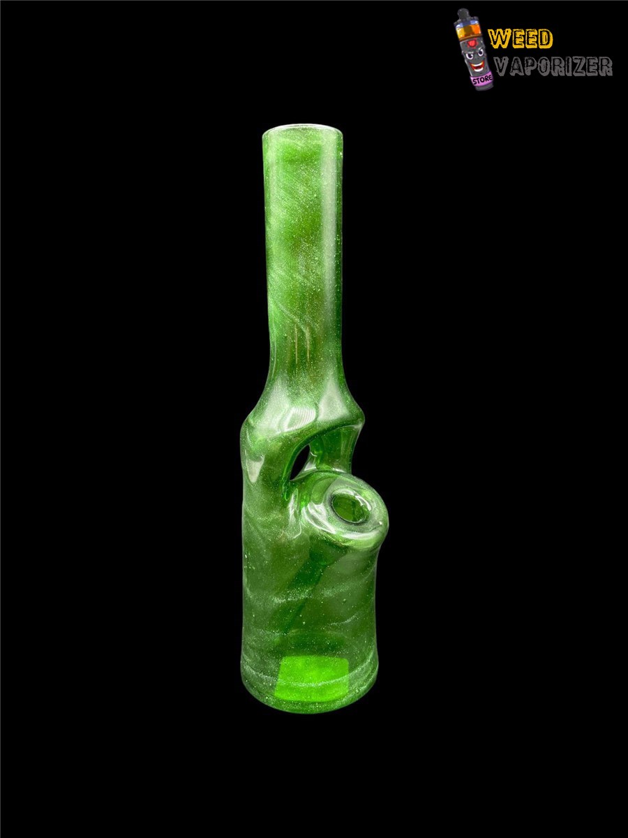 Buy BRO-D GLASS ART: GREEN STARDUST BOTTLE RIG #9