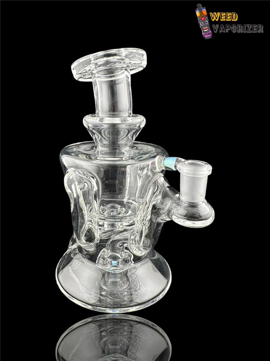 Buy ROWDY GLASS: CLEAR DOUBLE ENCASED OPAL GILLCYCLER #6