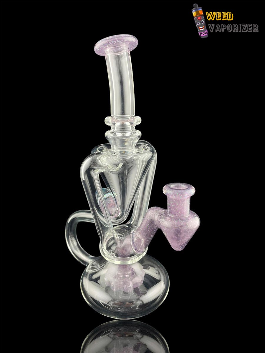 Buy BOOGIE GLASS: PURPLE SATIN CROPAL DUAL UPTAKE FLOATER RECYCLER