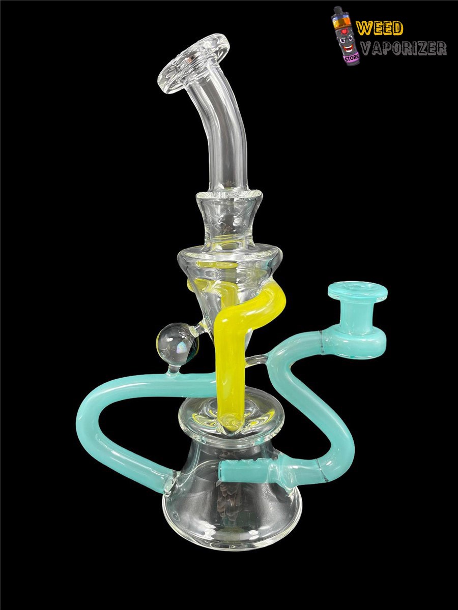 Buy EX NIHILO GLASS: CANARY x AQUA DUAL UPTAKE FLOATER RECYCLER