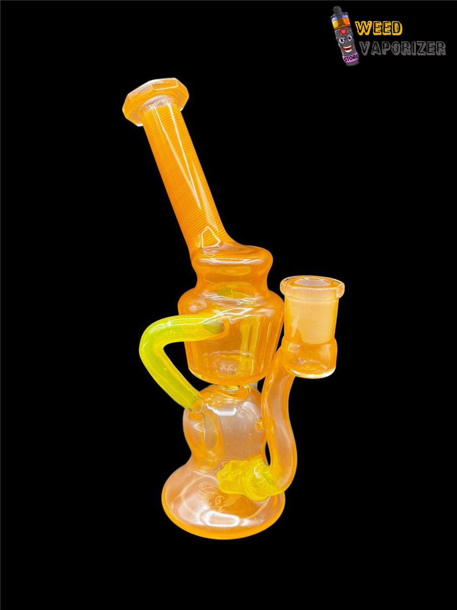 Buy WOLFE GLASS: FACETED TANGY x LEMON DROP SPIRAL DUAL UPTAKE RECYCLER