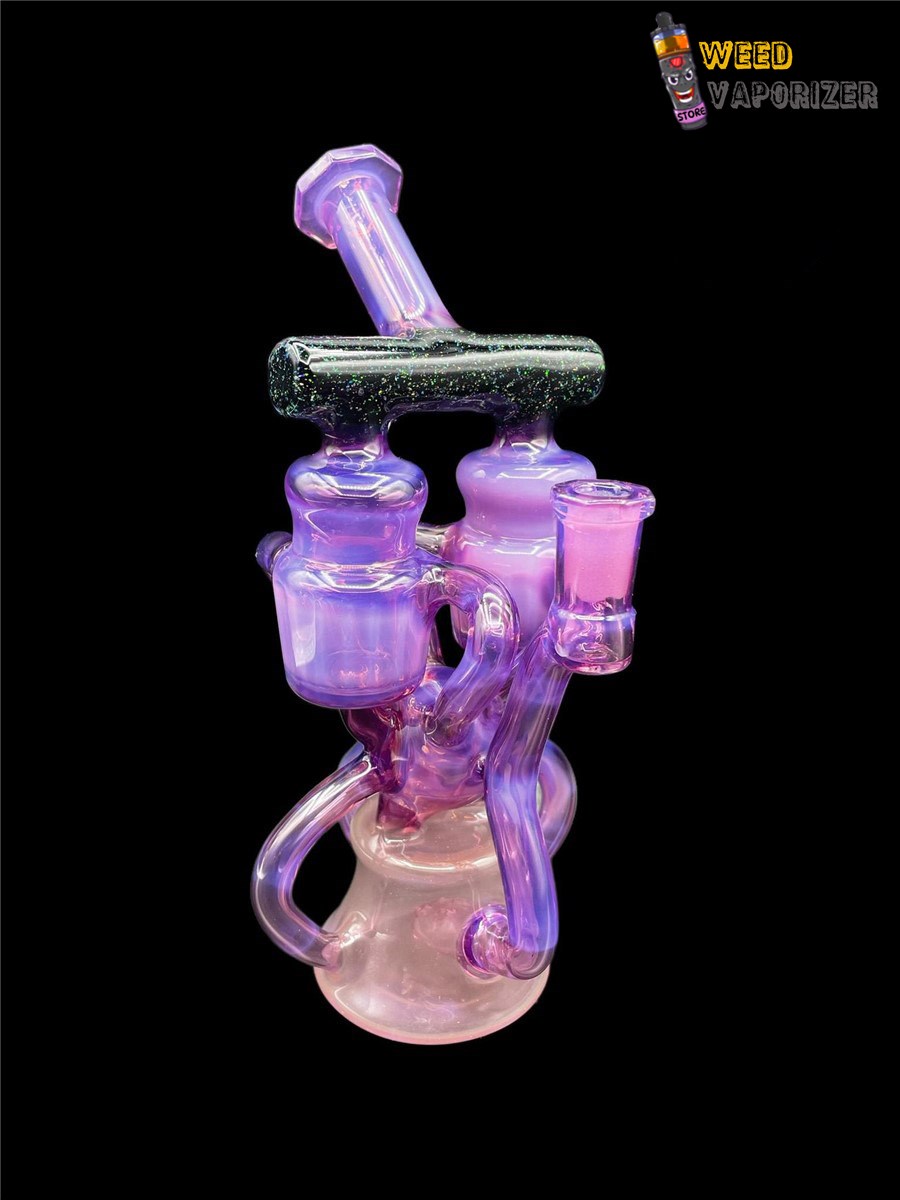 Buy WOLFE GLASS: FACETED ROYAL JELLY x CRUSHED BLACK OPAL DOUBLE CAN SLAPPER RECYCLER