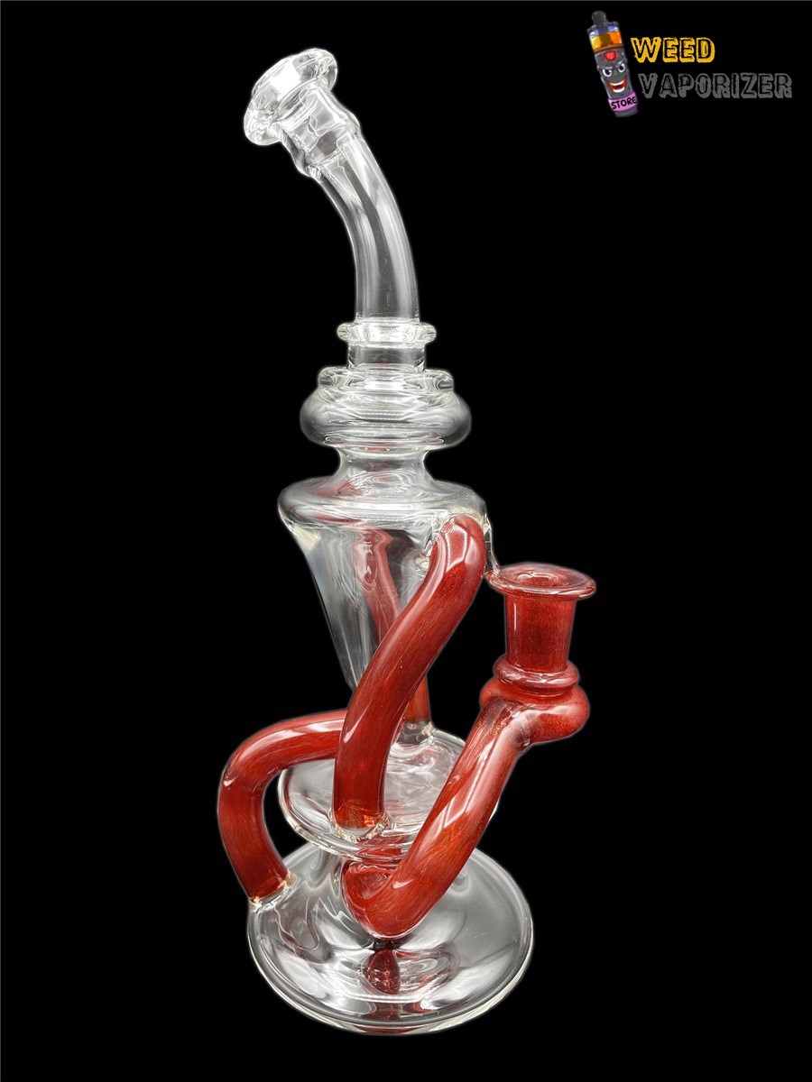 Buy GENTRY GLASS: RED ELVIS DUAL UPTAKE FLOATER RECYCLER