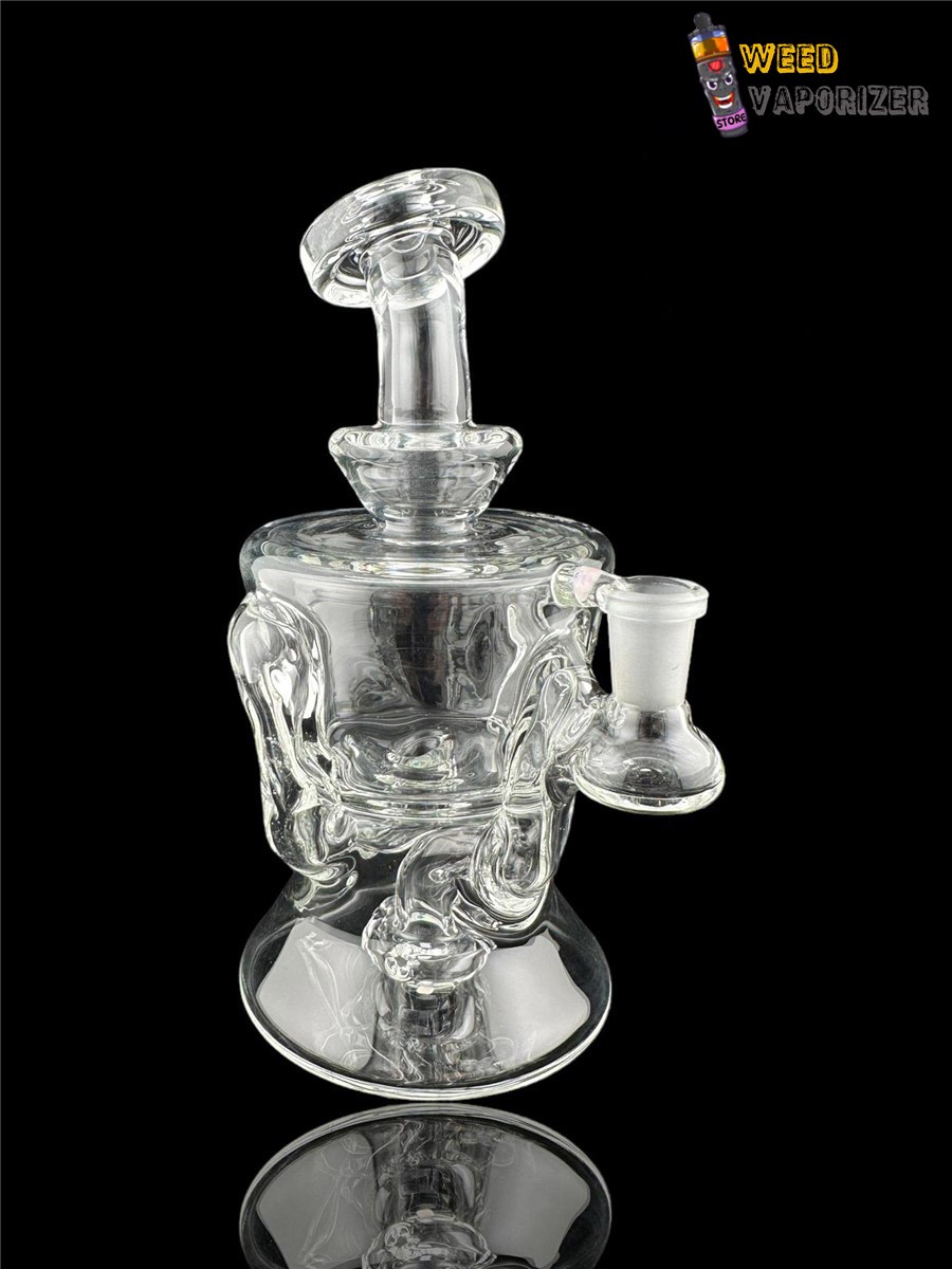 Buy ROWDY GLASS: CLEAR DOUBLE ENCASED OPAL GILLCYCLER #2