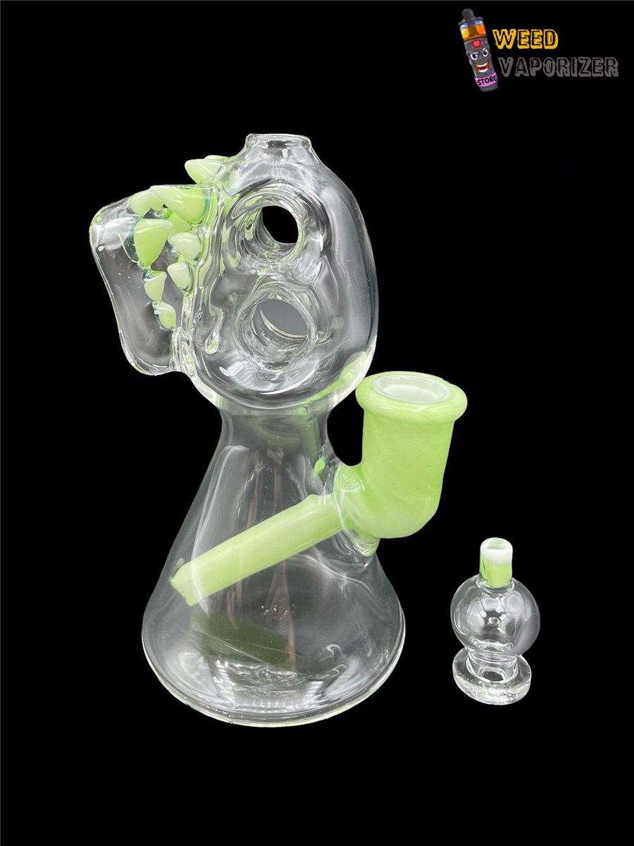 Buy ENUFF GLASS: MILKY GREEN COLOR ACCENTED JAMMER RIG