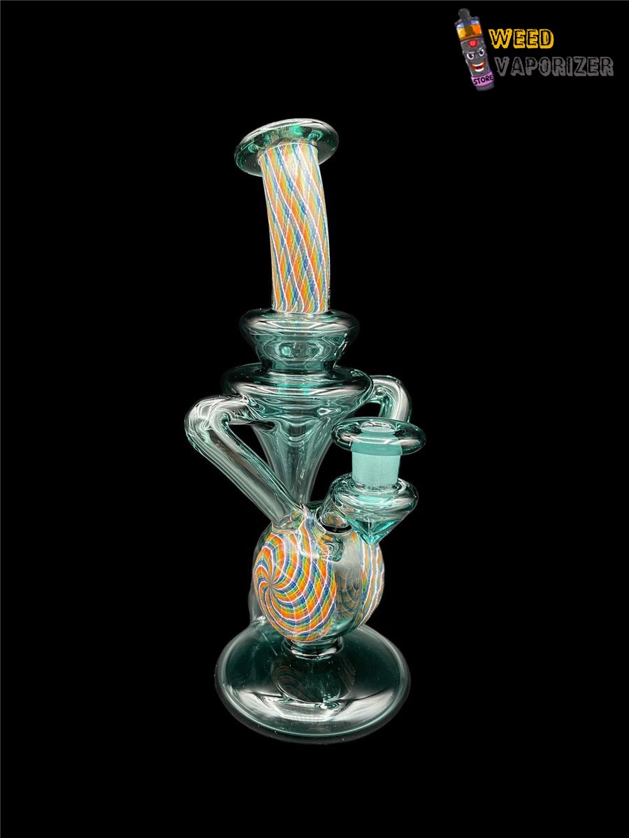 Buy MHENNY GLASS: AQUAMARINE RETTICELLO DUAL UPTAKE RECYCLER