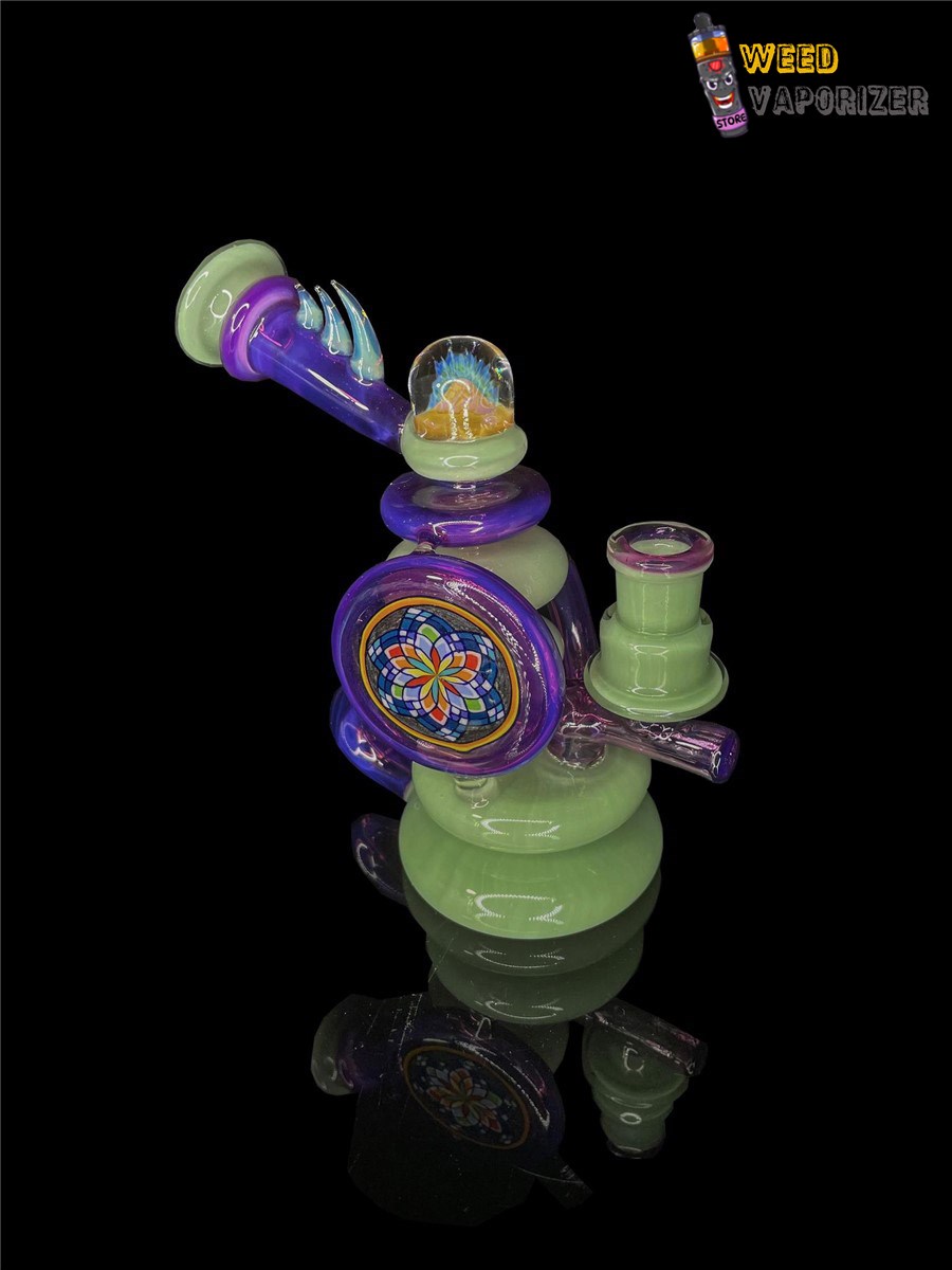 Buy FREEEK GLASS: PURPLE LOLLIPOP AND MINTY GREEN SINGLE UPTAKE TERPCYCLER