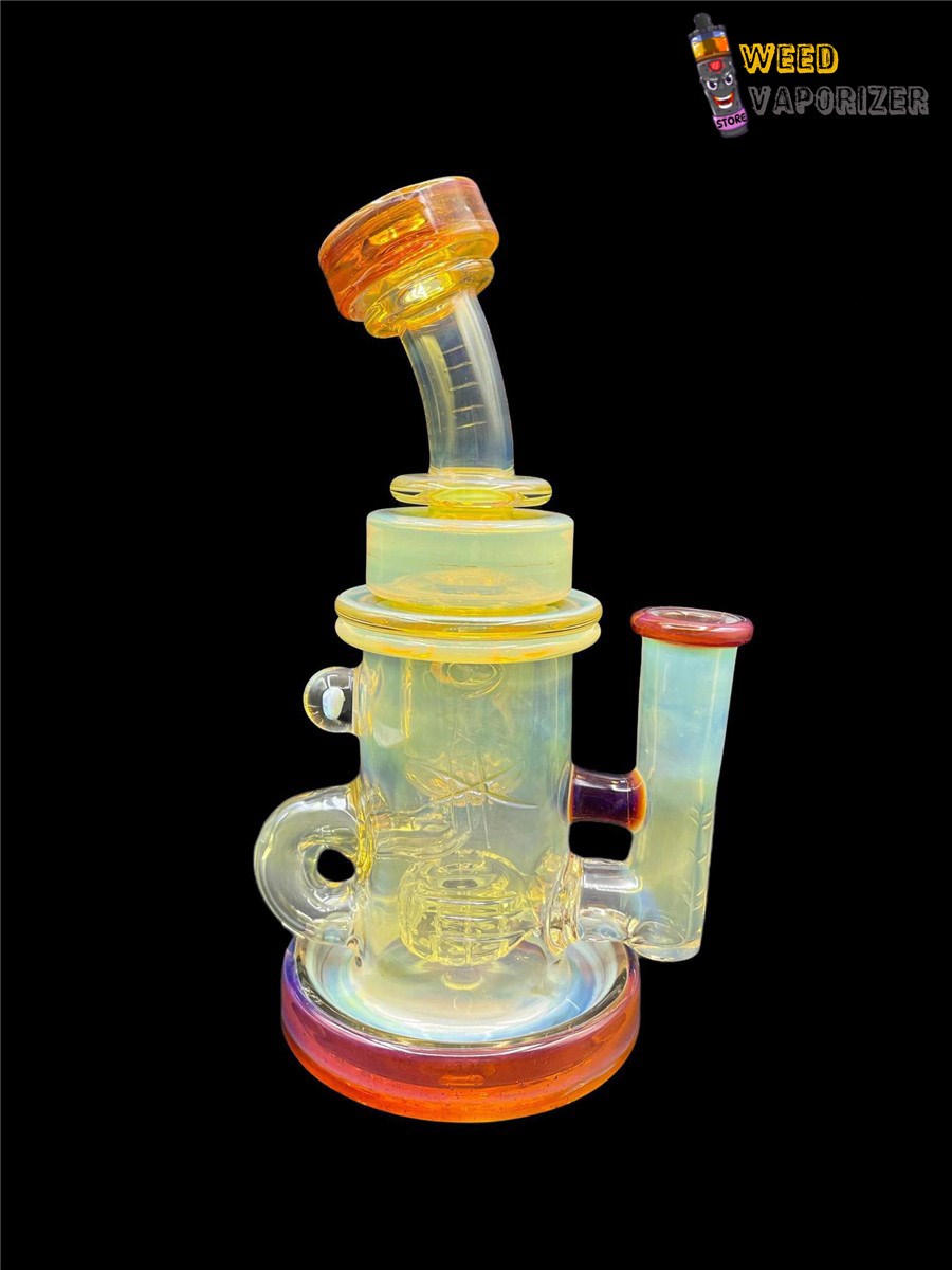 Buy BRONX GLASS: RED AMBER SILVER FUMED ENCASED OPAL INCYCLER