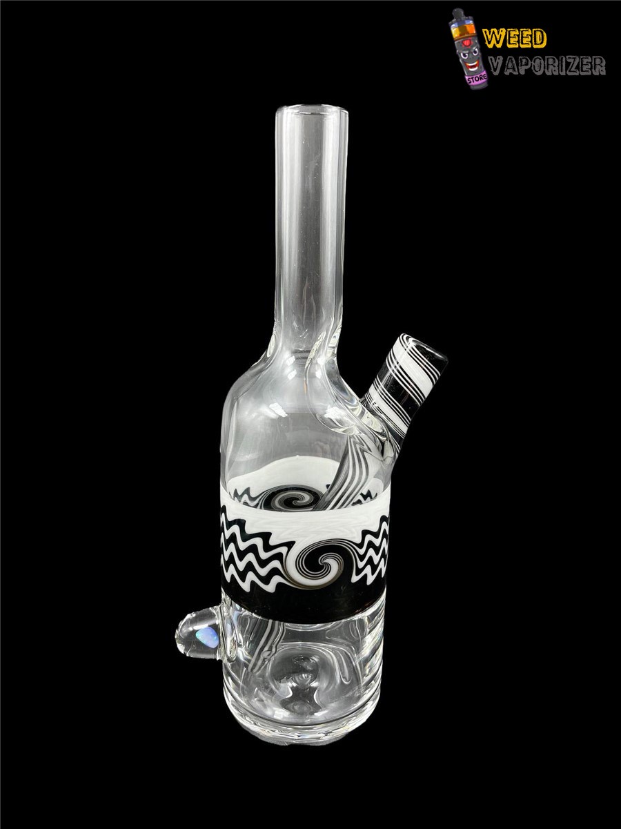 Buy THE GLASS MECHANIC: LINE WORK ENCASED OPAL SAKE BOTTLE #4