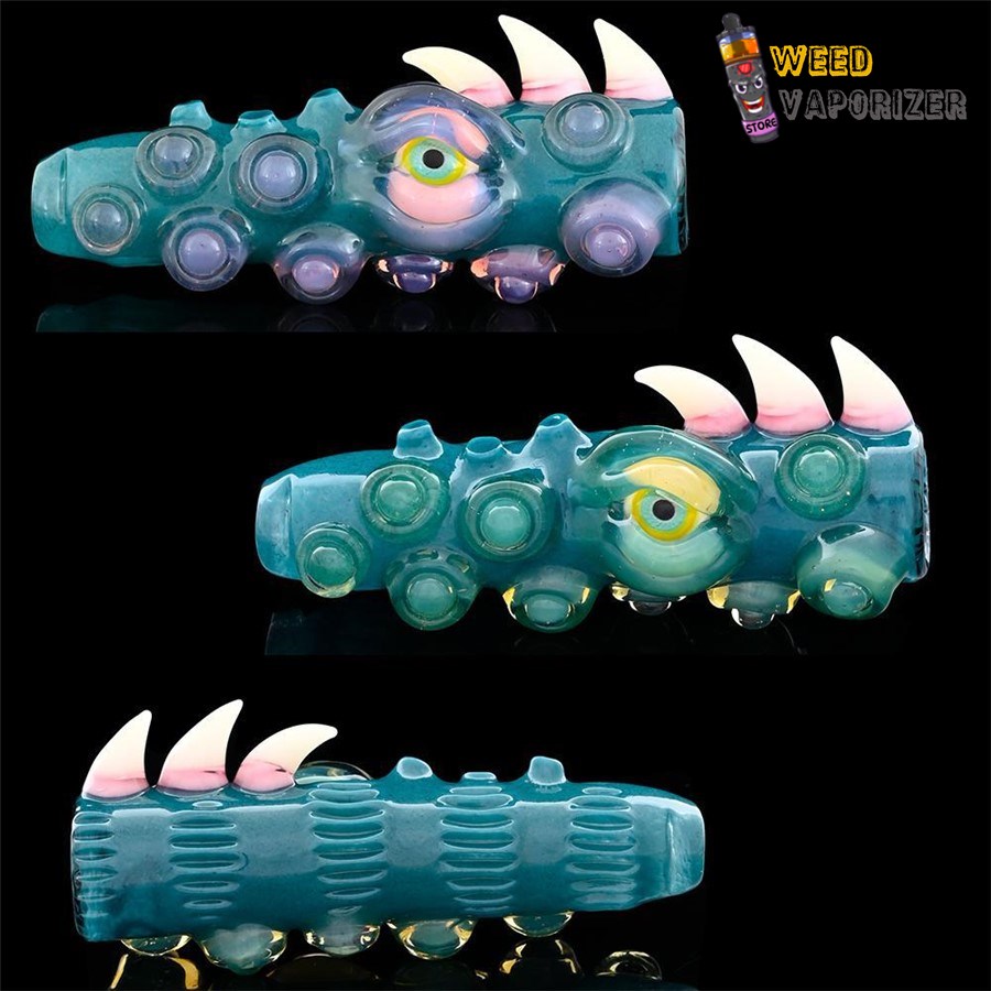 Buy SALT GLASS: CFL CHILLUM (AQUA AZUL/CLOUDY YOSHI)