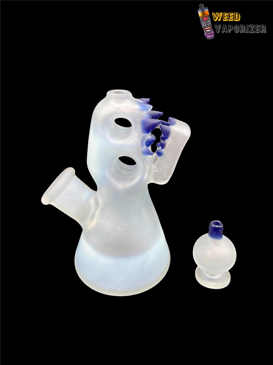 Buy ENUFF GLASS: FROSTED BLUE WITH BLUE TEETH FULL COLOR JAMMER RIG