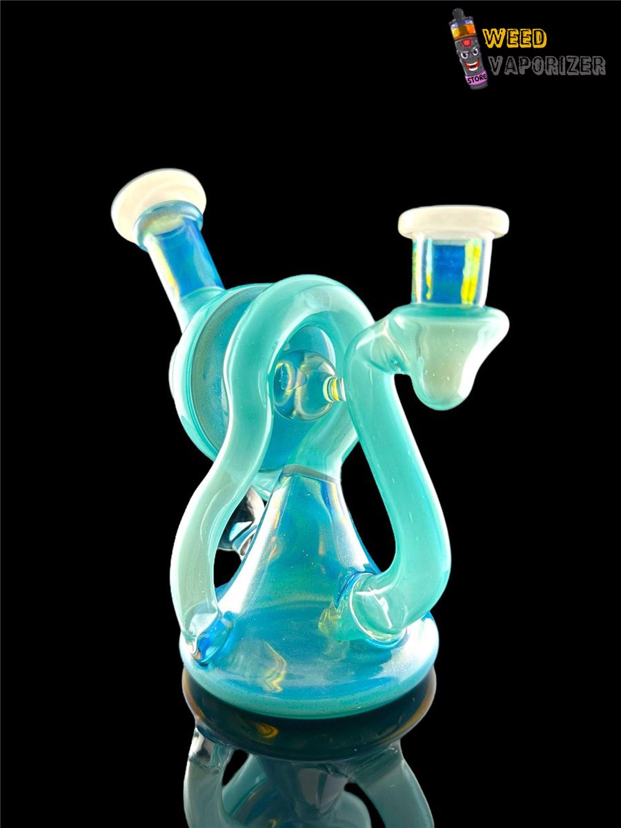 Buy HUMADETHAT: FULL COLOR INFINITY LOOP RECYCLER GHOSTED AQUA/BLUE STARDUST OVER GHOST