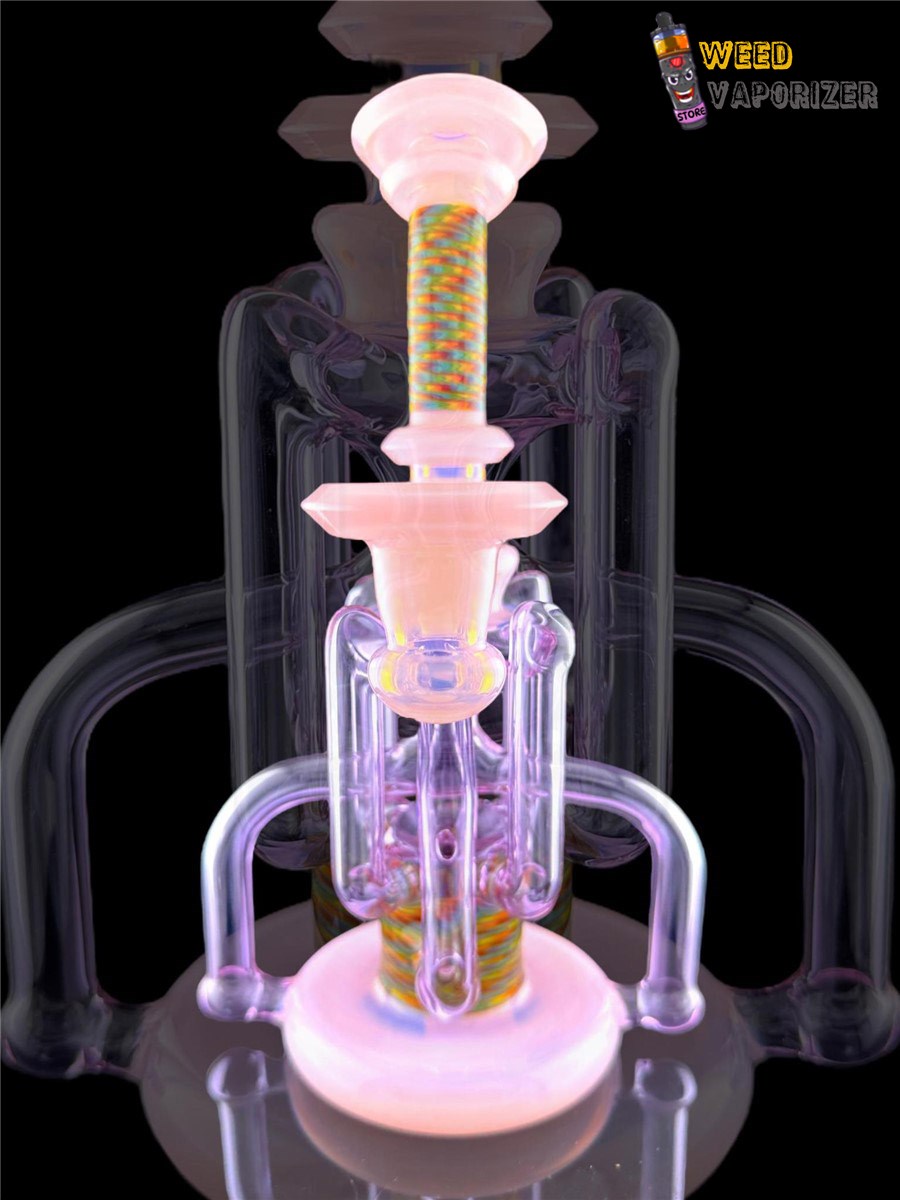 Buy ASIAN KEVIN GLASS 4:2 WORKED UPTAKE RECYCLER #5 GEMINI/PINK SLYME/LINEWORK