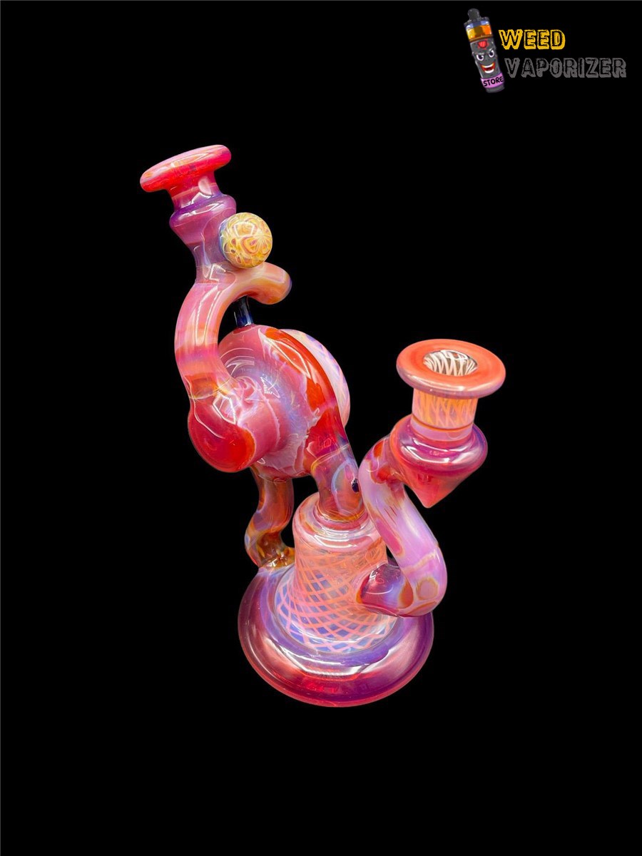 Buy ET GLASS: AMER PURPLE OVER ORANGE CRAYON RETTICELLO SINGLE UPTAKE RECYCLER