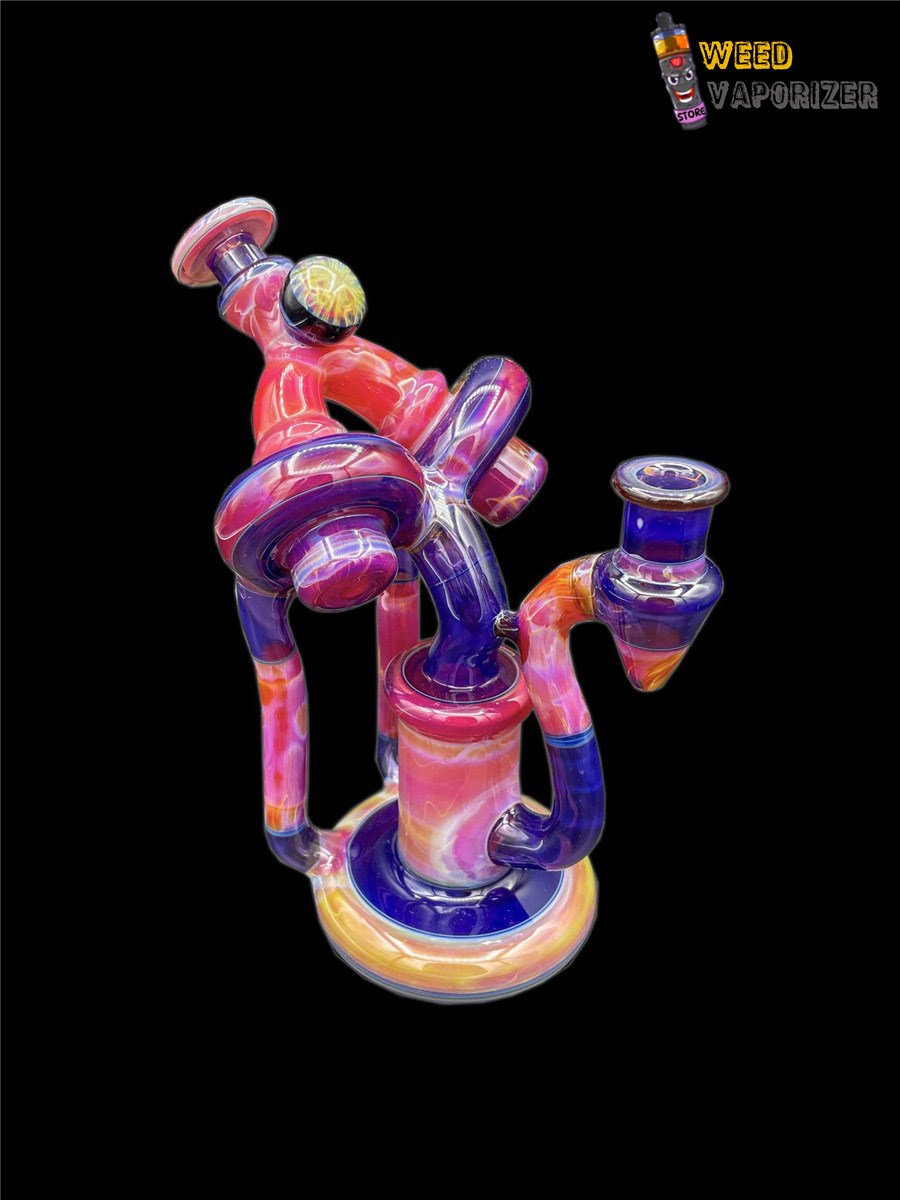 Buy ET GLASS: TYE DYE DUAL UPTAKE RECYCLER