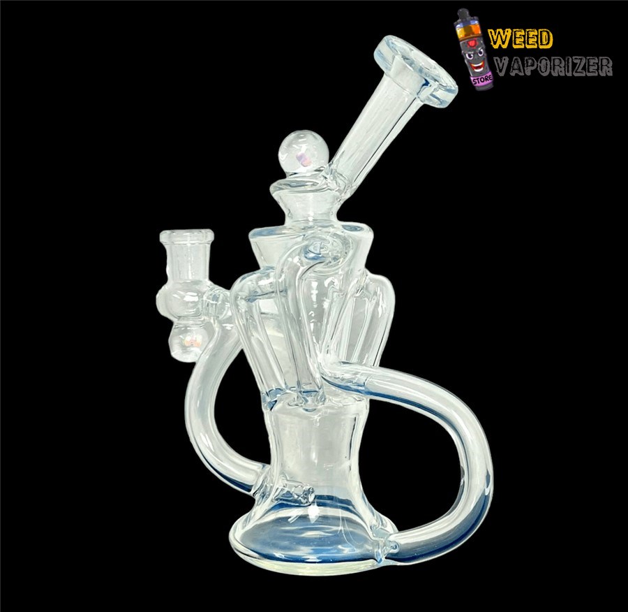 Buy IRIDESCENT GLASS: 7″ QUAD UPTAKE RECYCLER SECRET WHITE