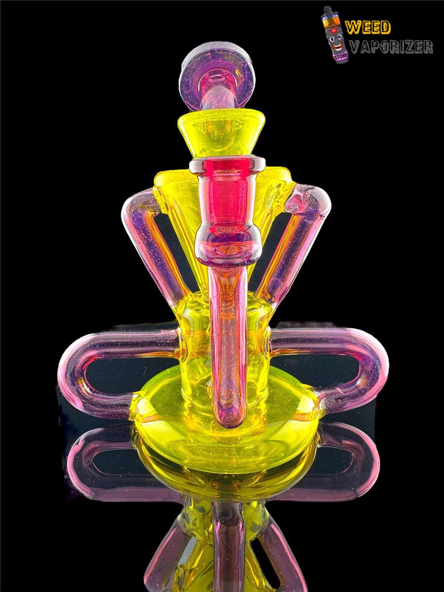 Buy ROWDY GLASS: FULL COLOR T-BONE 4:2 RECYCLER TERPS (CFL) X LIGHT GOLD PURPLE