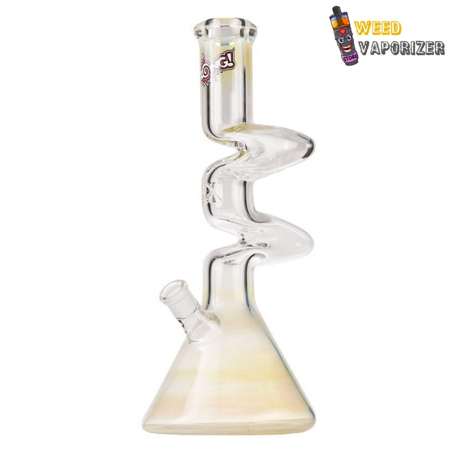 Buy ZONG GLASS: FAT SERIES 9MM 2 KINK CLEAR BUBBLE W/SILVER FUME