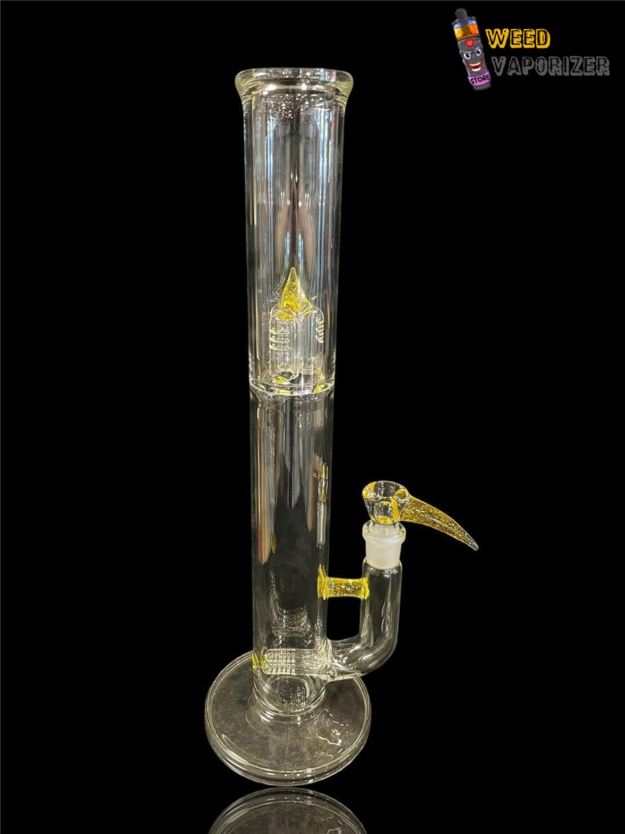 Buy KENTA KITO: SINGLE GRIDDED STEM STRAIGHT TUBE TRANSPARENT YELLOW