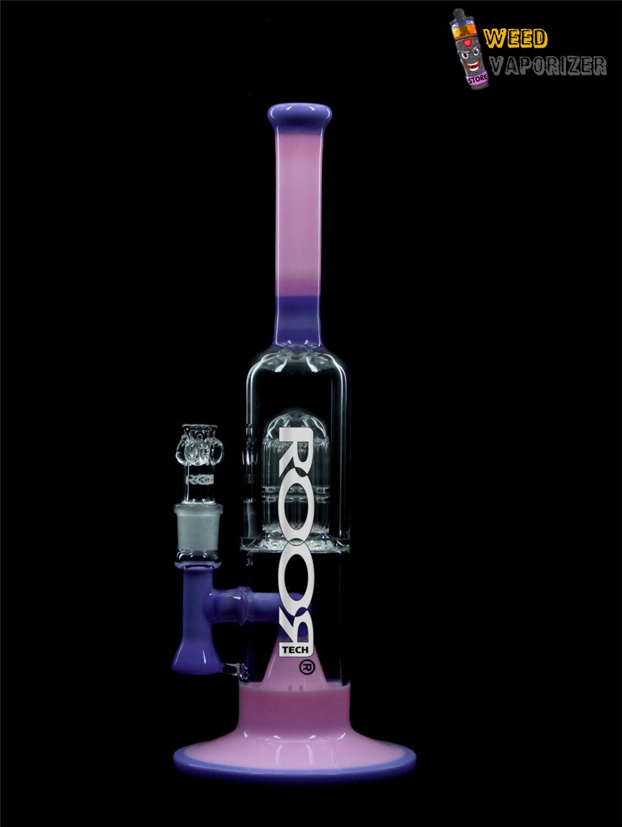 Buy ROOR TECH: FIXED 14” STEMLESS BUBBLER PURPLE AND PINK