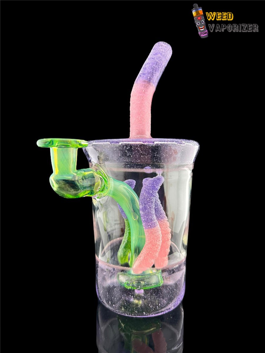 Buy EMPERIAL GLASS: PURPLE LOLLIPOP/GREEN SLYME/PINK SLYME SOUR WORMS GUMMY CUP RIG