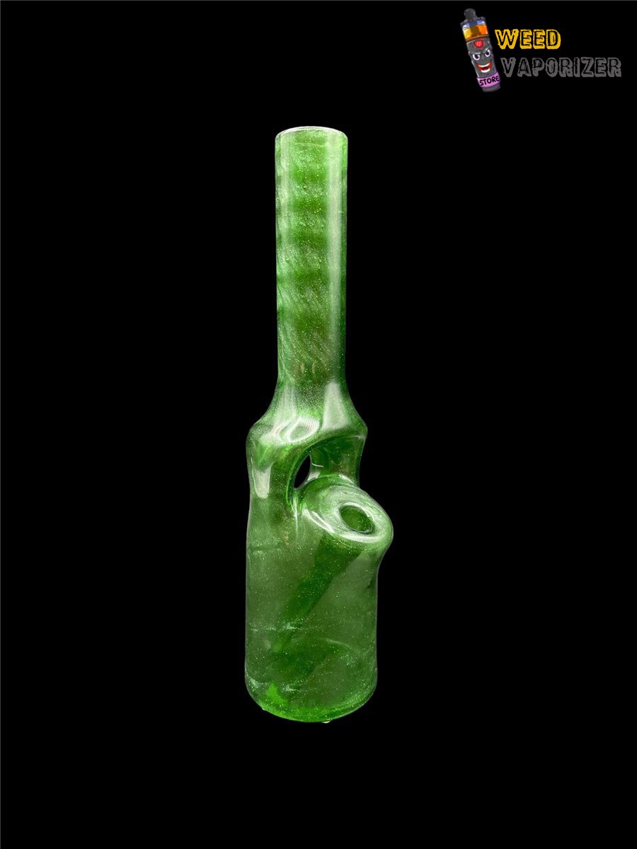 Buy BRO-D GLASS ART: GREEN STARDUST BOTTLE RIG #12