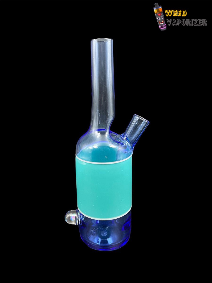 Buy THE GLASS MECHANIC: BLUE DREAM AND AQUA ENCASED OPAL SAKE BOTTLE