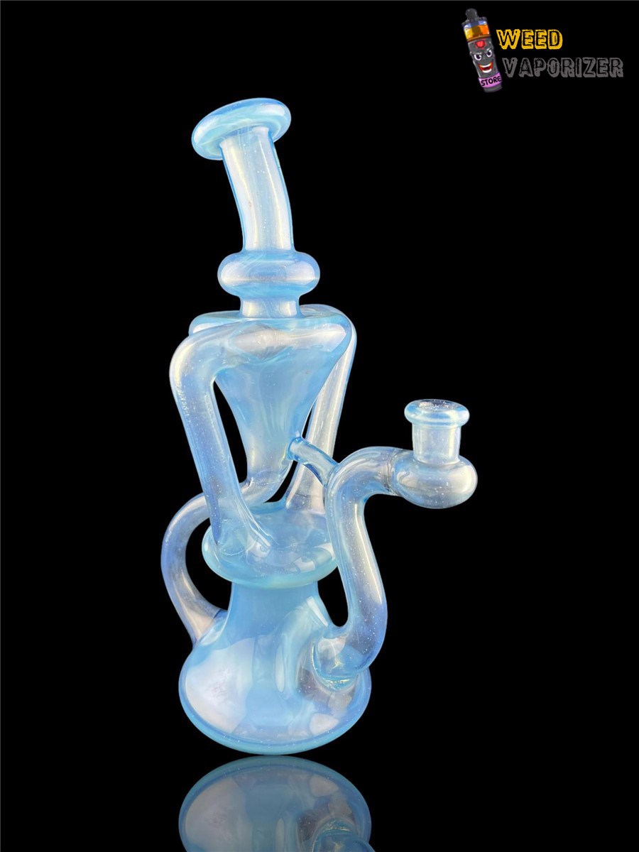 Buy MATT D GLASS: MARINA x ICEY WHITE SATIN DUAL UPTAKE FLOATER RECYCLER