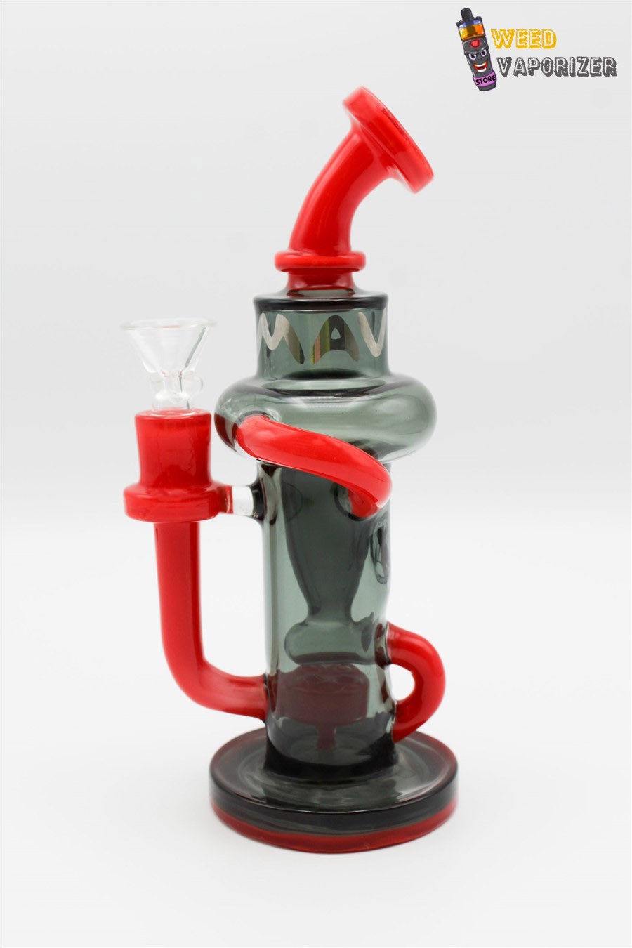 Buy MAV GLASS: 9″ MONTEREY WAFFLE PERC MINI RECYCLER RED