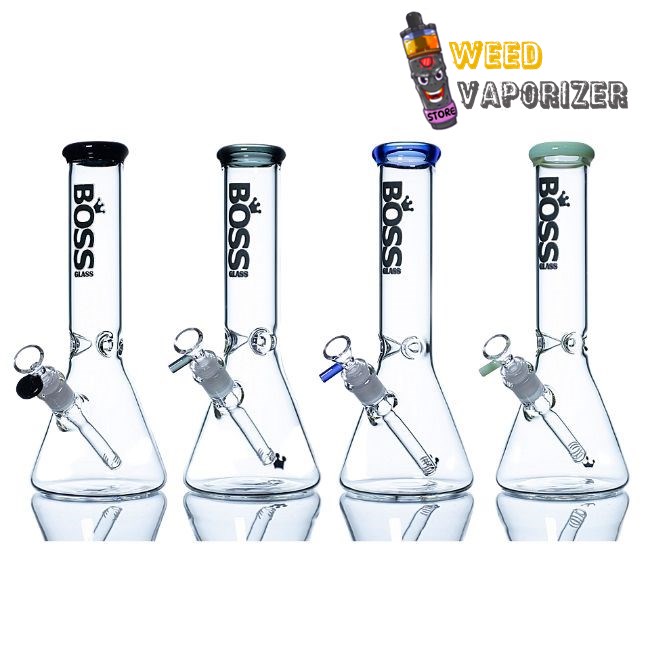 Buy BOSS GLASS: 12″ INCH BEAKER WITH ICE CATCHER WATER PIPE ASSORTED COLORS