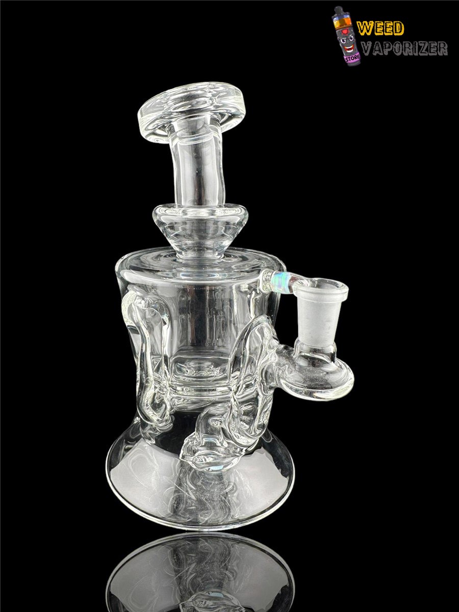 Buy ROWDY GLASS: CLEAR DOUBLE ENCASED OPAL GILLCYCLER #3