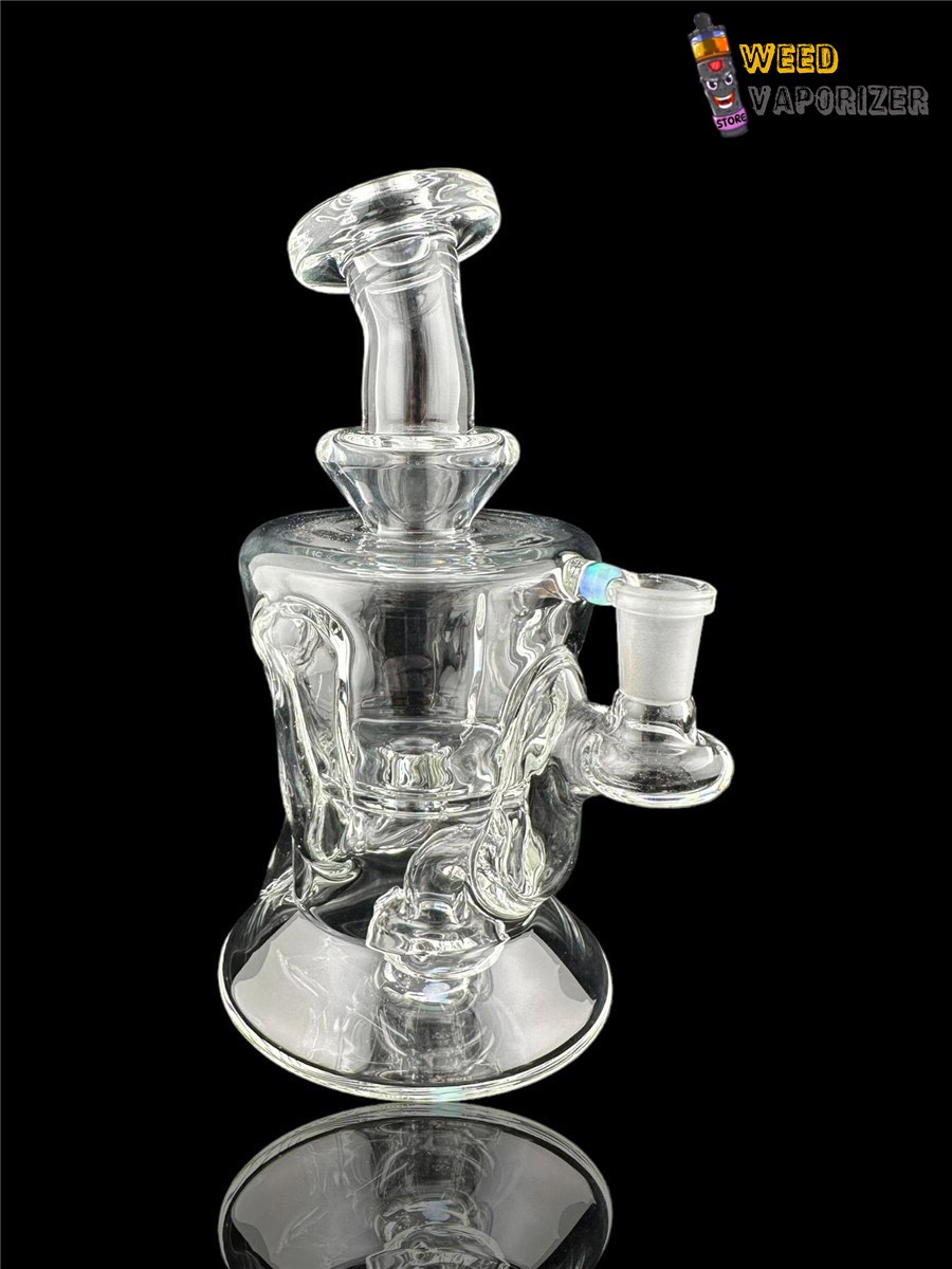 Buy ROWDY GLASS: CLEAR DOUBLE ENCASED OPAL GILLCYCLER #7