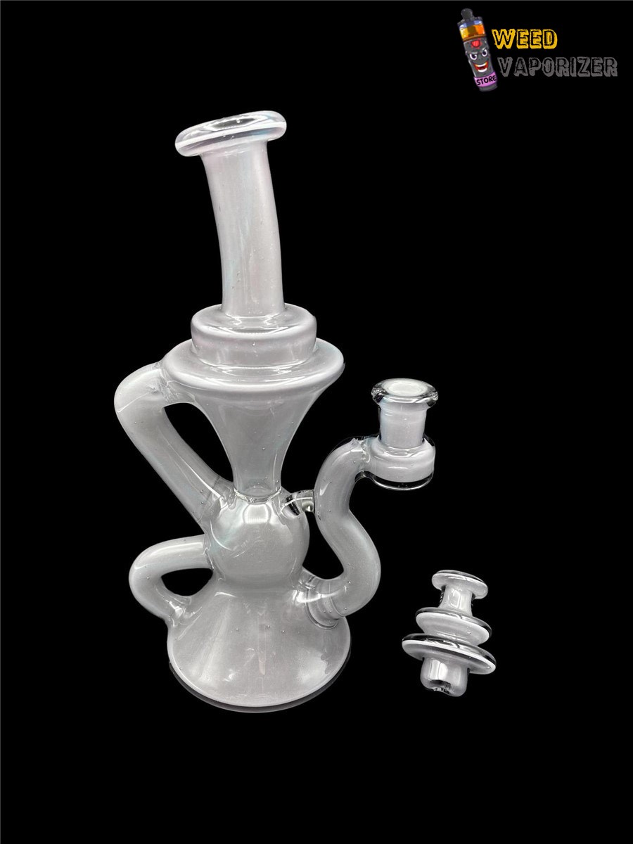 Buy BLOB GLASS: PURPLE RAINBOW OVER ICEY WHITE SATIN KLEIN RECYCLER