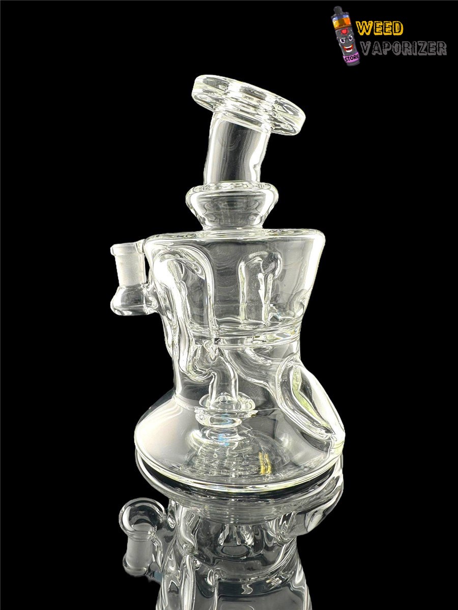 Buy ROWDY GLASS: CLEAR DOUBLE ENCASED OPAL GILLCYCLER #10