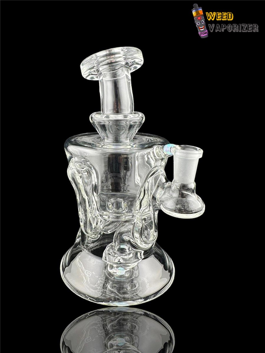 Buy ROWDY GLASS: CLEAR DOUBLE ENCASED OPAL GILLCYCLER #1