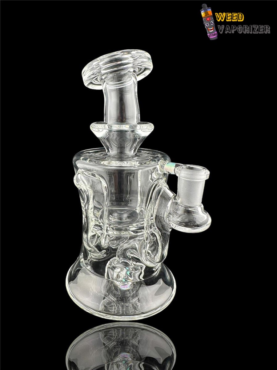 Buy ROWDY GLASS: CLEAR DOUBLE ENCASED OPAL GILLCYCLER #4