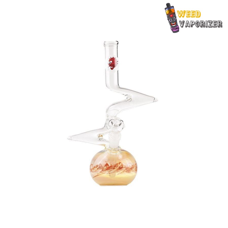 Buy BLOWFISH GLASSWORKS: ZIG ZAG TUBE W/SILVER FUME