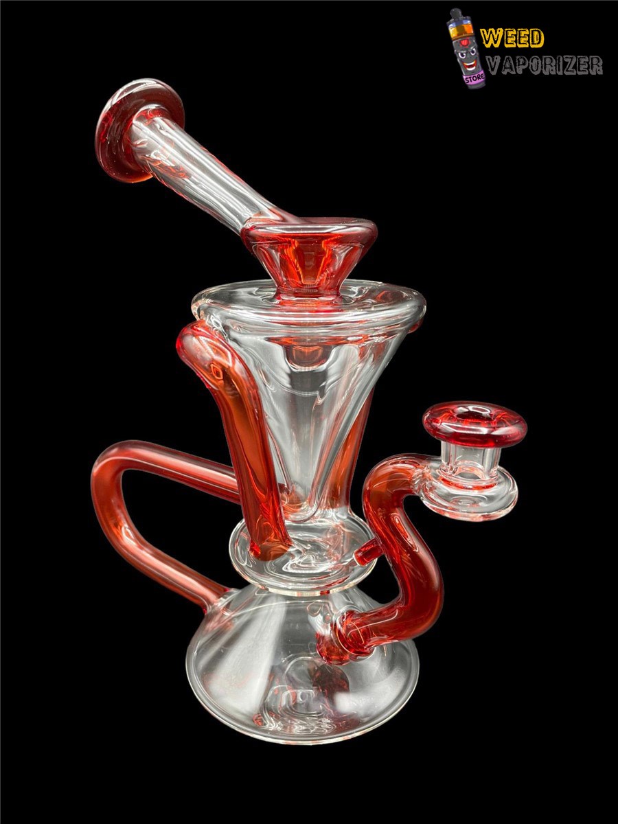 Buy MCGREW GLASS: RED ELVIS DUAL UPTAKE FLOATER RECYCLER