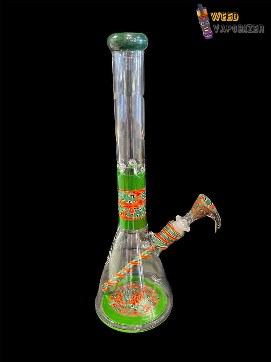 Buy AUGY GLASS: 18″ GREEN AND ORANGE WIG WAG BEAKER