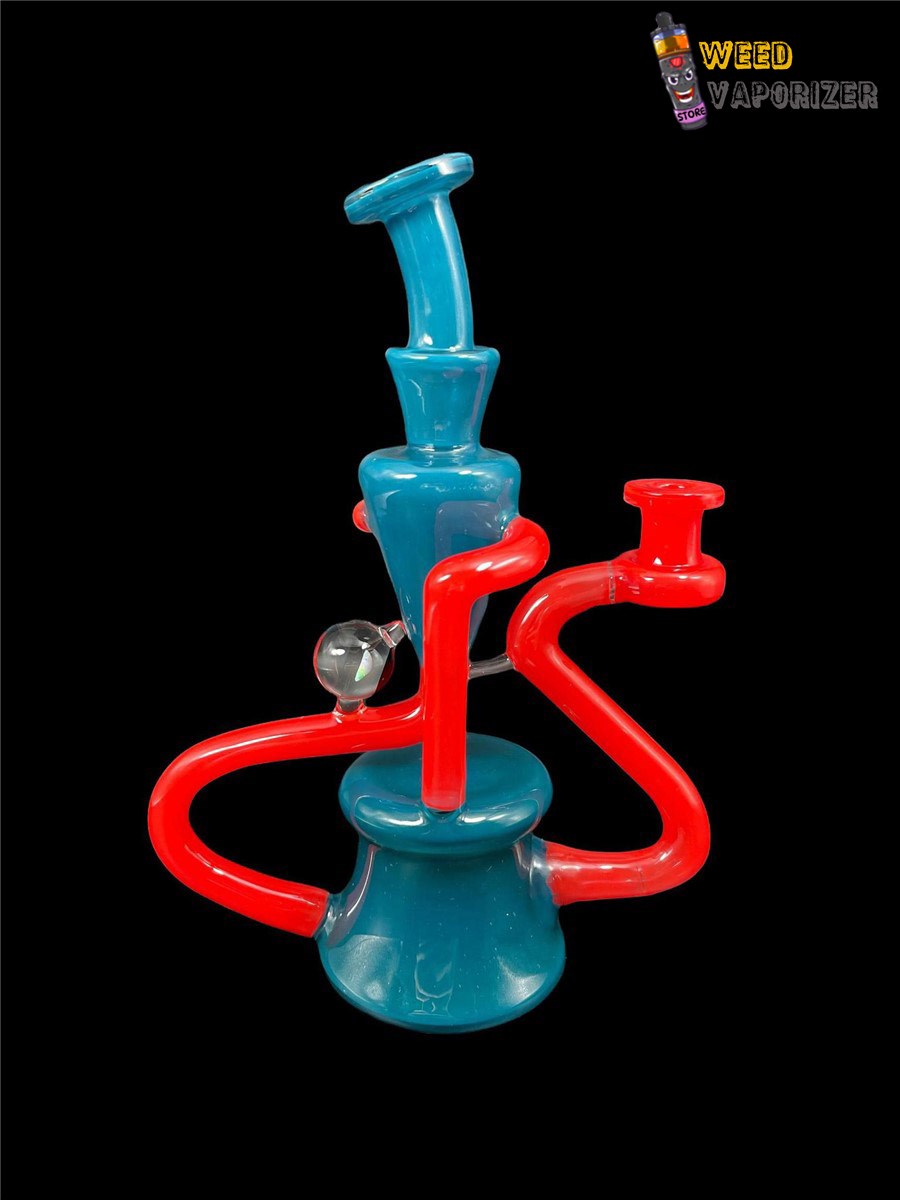 Buy EX NIHILO GLASS: BLUE SPRUCE x CHERRY DUAL UPTAKE FLOATER RECYCLER