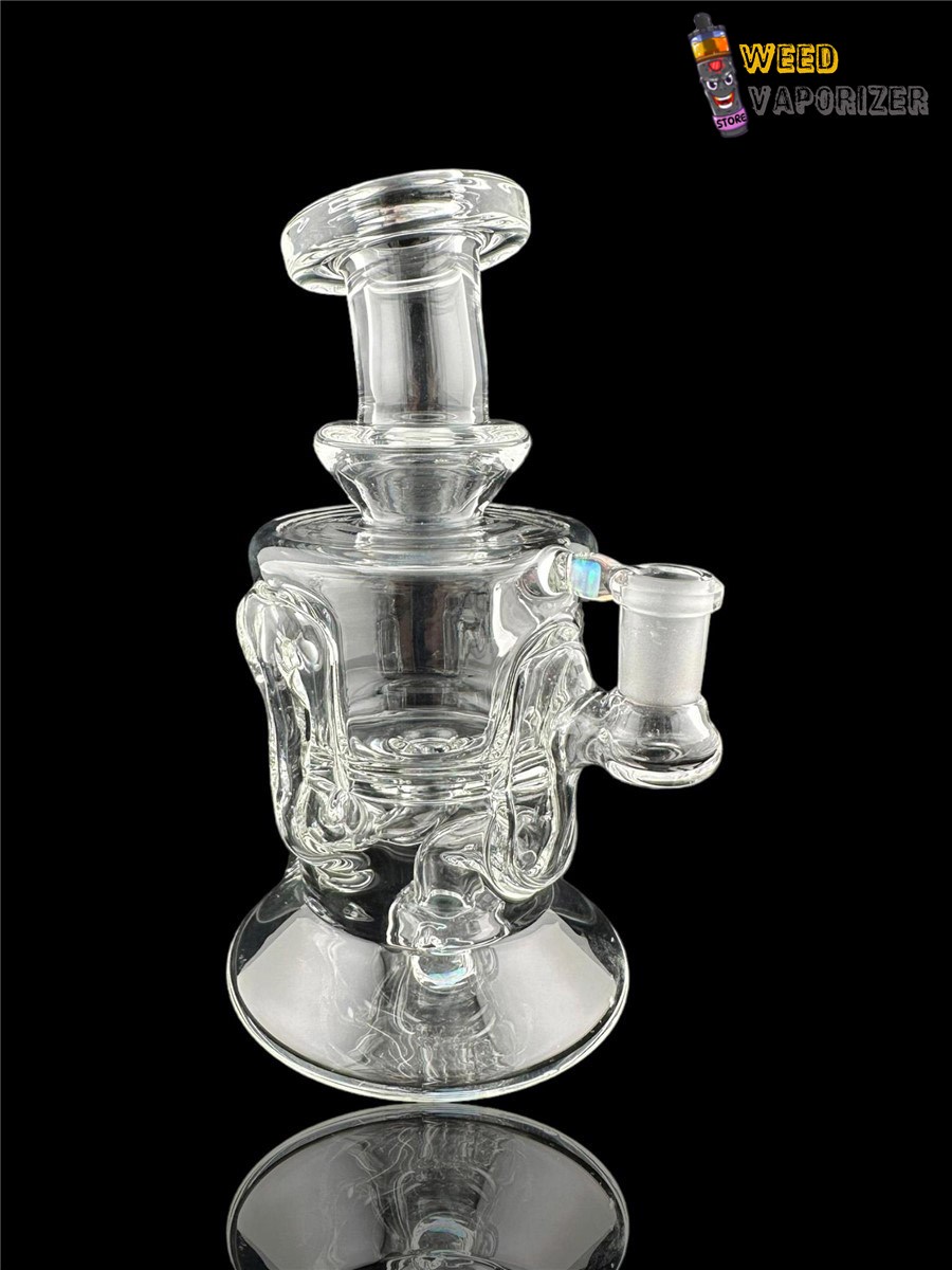 Buy ROWDY GLASS: CLEAR DOUBLE ENCASED OPAL GILLCYCLER #8