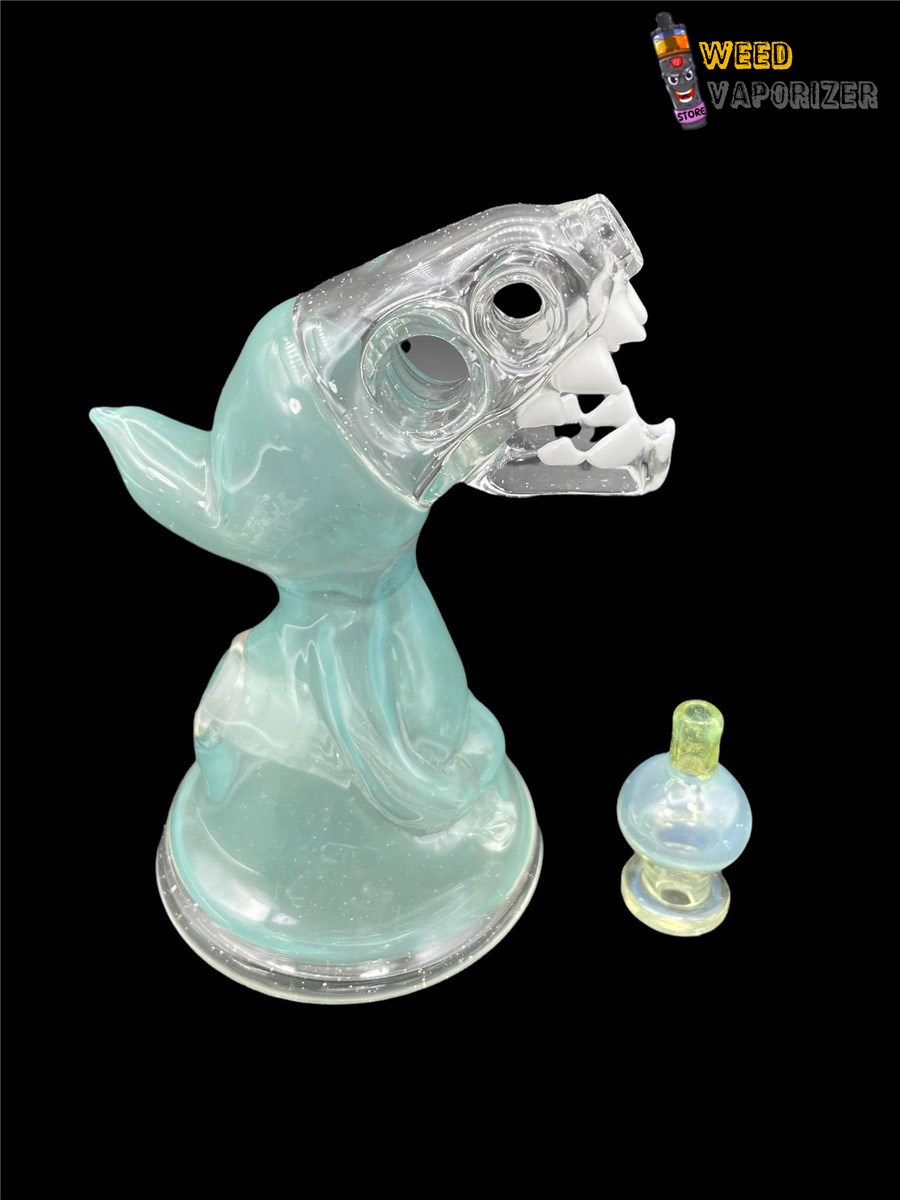 Buy ENUFF GLASS: LIGHT BLUE WITH WHITE TEETH HOODED JAMMER RIG